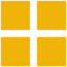Yellow decorative square